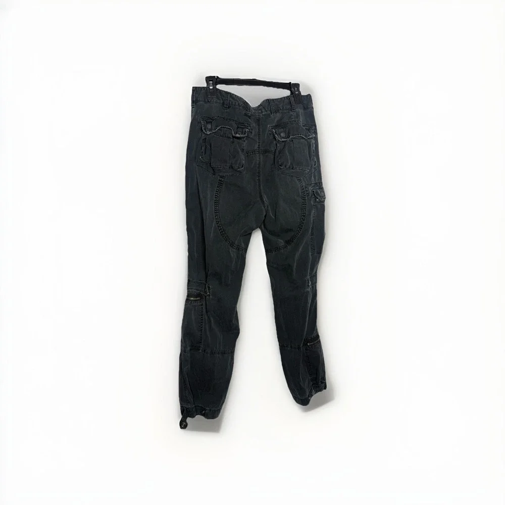 Vintage Polo Ralph Lauren Military Cargo Pants Mens  Charcoal Black Size 34 Flaw